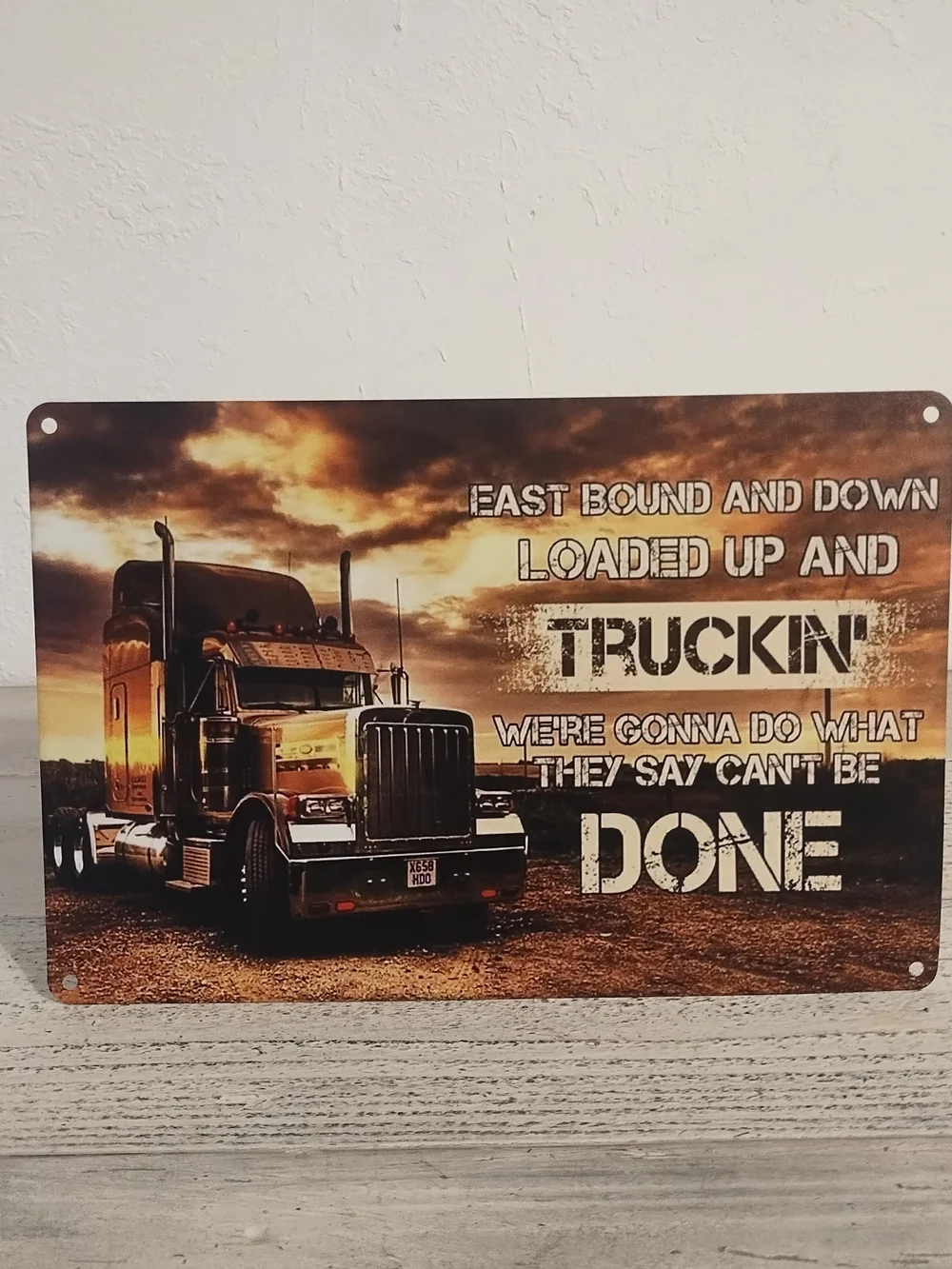 Metal Poster, Gift For Trucker, very good condition 12